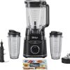 Summer Final Clearance Just AED 99د.إ：Ninja 2-in-1 Detect Power Blender Pro & Single Serve, 1200W Blender With Jug, & 2x Single Serve Cups, Blend Smoothies, Chop Vegetables & Mix Frozen Drinks, Black, TB301ME, 2 Years Warranty